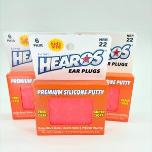 ⚡️HEAROS Ear Plugs Silicone Kids Size 3 Boxes (6 Pairs in each Box)